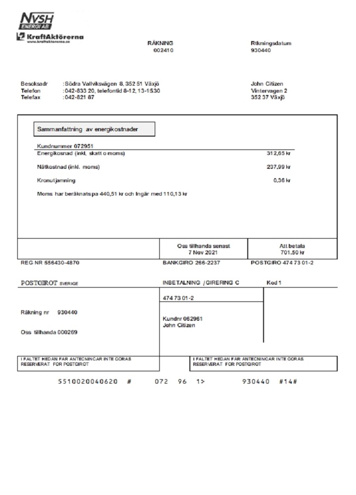  Minol USA business utility bill 
